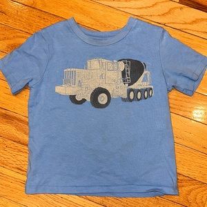 Baby GAP Kids Blue Cement Mixer Truck T Shirt Boys 2T Short Sleeve